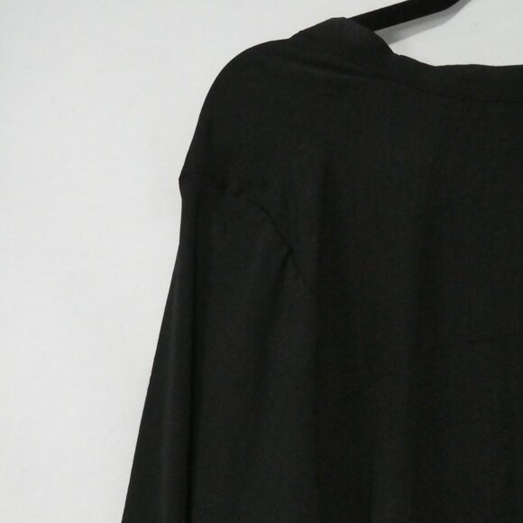 MICHEL STUDIO COLLECTION | size 18 | Elegant Black Sheer Ruffled Blouse - Picture 9 of 14